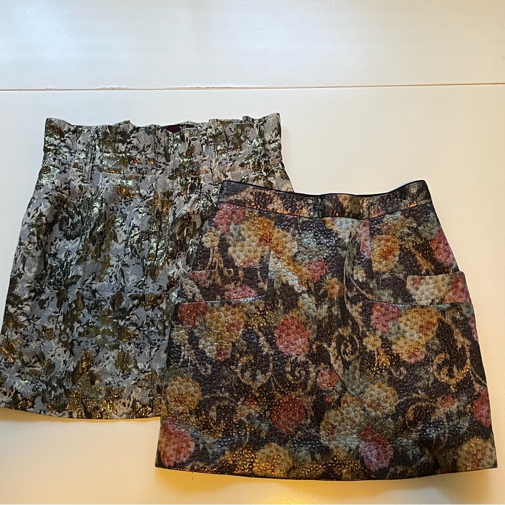 Metallic Mini Skirts